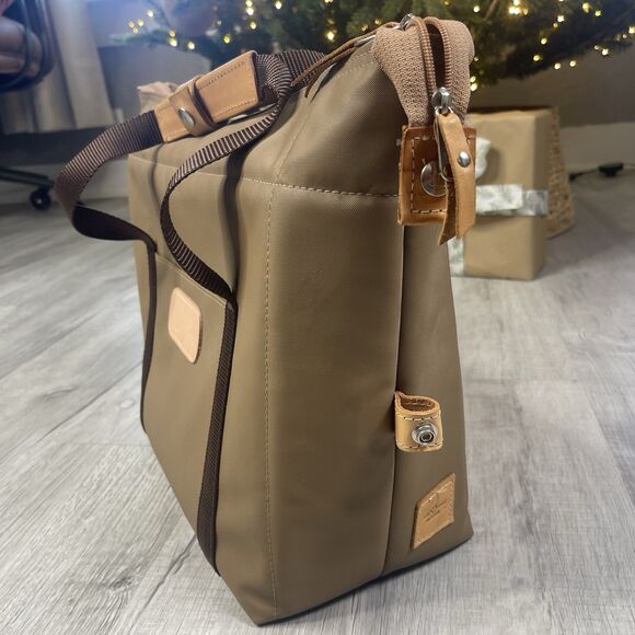 NEW Jon Hart Cooler Saddle Coated Canvas Khaki Sand Tan Western Texas Ice Chest - Picture 10 of 11